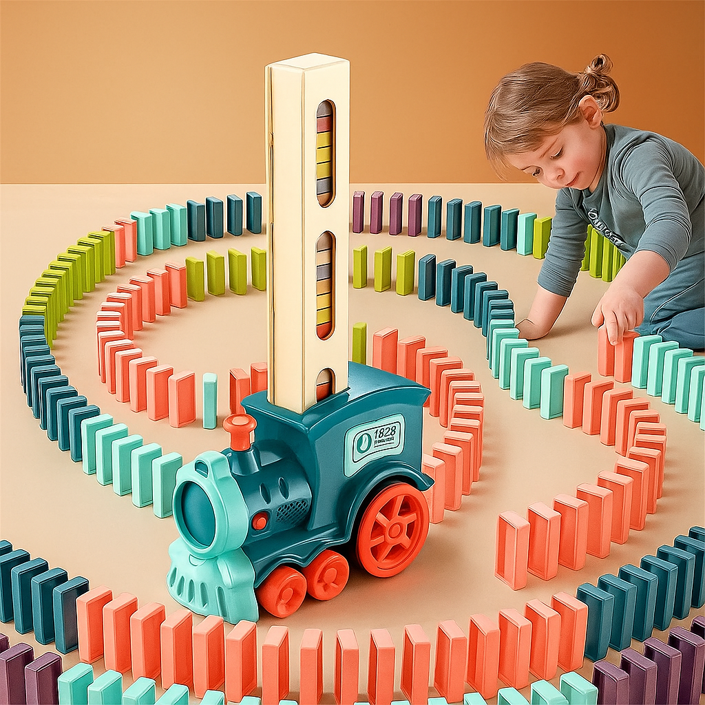 Train Toy Domino Set