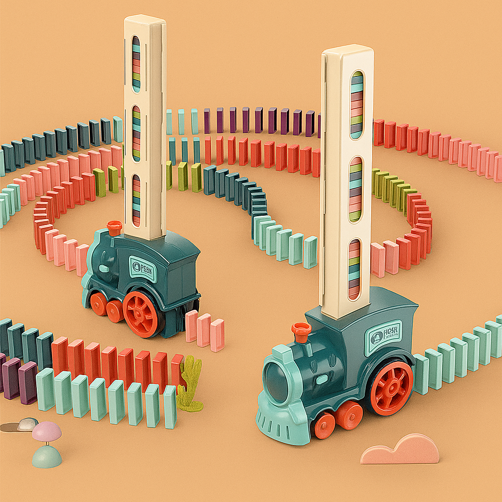 Train Toy Domino Set